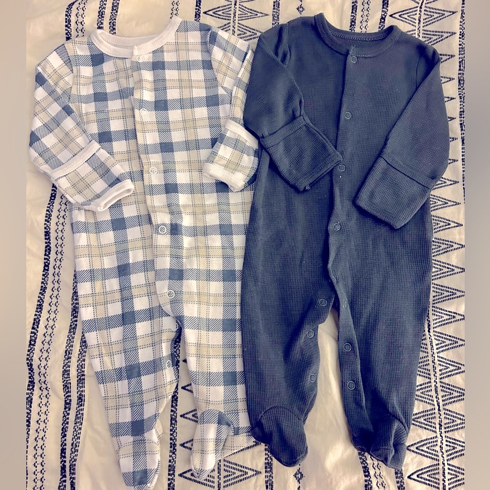 2 Badgley Mischka 6-9 months sleep n play outfits